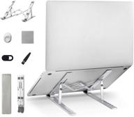 👨 enhance comfort and productivity with the pango aluminum alloy portable folding laptop stand - adjustable laptop raiser base para laptop logo