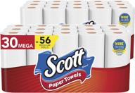 🧻 scott paper towels, choose-a-sheet - 30 mega rolls (2 packs of 15) = 56 regular rolls (102 sheets per roll) - enhanced searchability! logo