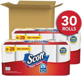 img 3 attached to 🧻 Scott Paper Towels, Choose-A-Sheet - 30 Mega Rolls (2 Packs of 15) = 56 Regular Rolls (102 Sheets Per Roll) - Enhanced Searchability!
