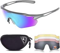 🕶️ uv400 polarized cycling glasses with tr90 frame - 5 lenses and sports sunglasses logo