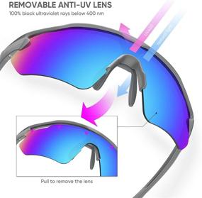 img 3 attached to 🕶️ UV400 Polarized Cycling Glasses with TR90 Frame - 5 Lenses and Sports Sunglasses