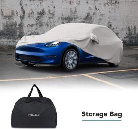 img 4 attached to 🚗 Ultimate Protection: Farasla Outdoor Car Cover for Tesla Model Y with Convenient Storage Bag