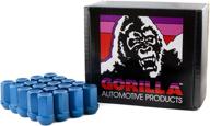 gorilla automotive 44128bl-20 - синий гаечный гайковерт с закрытыми резьбами из алюминия 12 мм х 1,25, упаковка из 20 шт. логотип