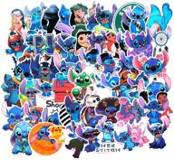 holiday cute stitch decoration stickers: waterproof vinyl for scrapbook, car, motorcycle, bicycle, laptop, and luggage - 52 pcs decal set logo