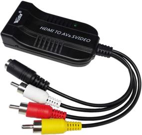 img 4 attached to 🔌 HDMI to RCA CVBS S-Video Converter - 1080P HDMI2AV Adapter for Audio and Video with NTSC/PAL Support