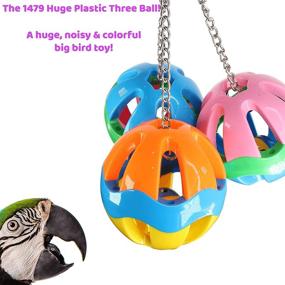 img 1 attached to 🐦 Durable & Colorful 3-Ball Bonka Bird Toys for Large Parrots: Amaze Your Eclectus, Amazon, Hyacinth & Cockatoo!