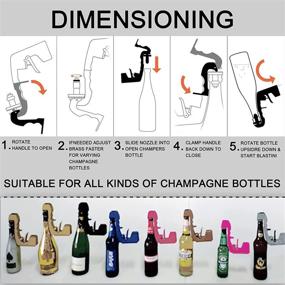 img 1 attached to 🍾 THSYMOR Champagne Gun: Plastic Adjustable Spray Gun for Champagne/Beer Bottle Jet in Party, Club, Bar, Pub, Festival, Birthday, Wedding, Christmas, Bar Atmosphere Props - Rose