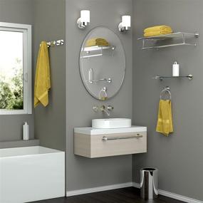 img 2 attached to Modern and Chic: Gatco 4632 Glam Towel Ring in Chrome - Stylish Bathroom Accessory