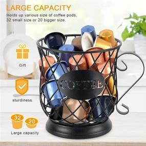 img 2 attached to ☕ Durable Coffee Pod Holder: K Cup Storage Organizer for 32 K Cups with Milk Frother Handheld