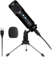 🎙️ woqed usb podcast microphone - condenser microphone for computer gaming, recording, and streaming - desktop mic for pc, ps4, singing, streaming, laptop logo