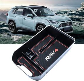 img 4 attached to Увеличьте пространство для хранения в вашем Toyota RAV4 с подстаканником и подлокотником BAOYOU - совместим с моделями 2019, 2020 и 2021.