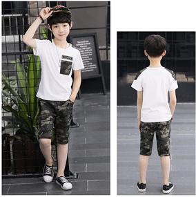 img 2 attached to 👕 Boys' Clothing Sets - Camouflage Outfits Clothes with Sleeves - Pieces of Camouflage Clothes