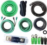 🔌 high-quality 0 gauge amp kit: genuine awg amplifier installation wiring, 20 feet power cable, 5500 watts logo