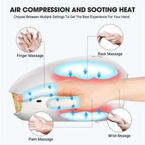 img 3 attached to 👐 KUMIWU Hand Massager with Heat, 3 Modes and 3 Levels Air Pressure Point Hand Finger Massager Machine - Relieves Arthritis and Carpal Tunnel Pain, Ideal Gifts for Women