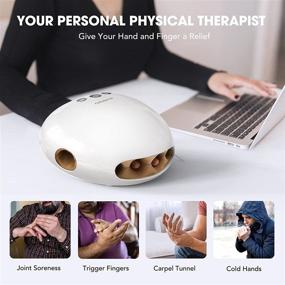 img 2 attached to 👐 KUMIWU Hand Massager with Heat, 3 Modes and 3 Levels Air Pressure Point Hand Finger Massager Machine - Relieves Arthritis and Carpal Tunnel Pain, Ideal Gifts for Women