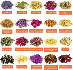 img 3 attached to 🌸 Premium Assorted 20-Pack Dried Flower Herbs - Rosebuds, Lavender, Chrysanthemum, and More for Soap Making, Candle Crafting, Resin Jewelry, Bath Enhancements, Nail Lip Gloss Creation