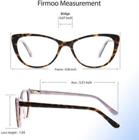 img 1 attached to 👓 Firmoo Vintage Cateye Computer Reading Glasses with Magnification - Blue Light Filtering Eyewear