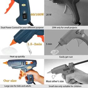 img 1 attached to Full Size Hot Glue Gun 60/100W with Carry Bag, 28 Pcs Hot Glue Sticks Included - Dual Power High Temp Melt Glue Gun Kit for DIY Arts & Crafts, Home Quick Repairs