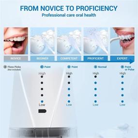 img 2 attached to 🚿 Portable Rechargeable Water Dental Flosser - Cordless Oral Irrigator with 3 Modes, 15 Levels - IPX7 Waterproof Teeth Cleaner for Home and Travel