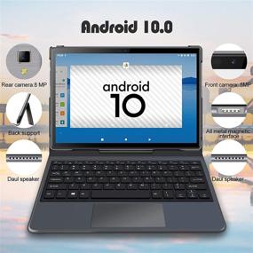 img 3 attached to 📱 YESTEL Android 10.0 Tablet with Keyboard: 5G Wi-Fi 10.1 Inch Tablets - Enhanced Performance, 3GB RAM/64GB ROM, Long-lasting 6000mAh Battery, Dual Camera (5.0+8.0MP), High-definition 1280x800 FHD Display, Bluetooth, GPS - Stylish Gray