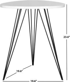 img 1 attached to 🌹 Safavieh Home Collection Wolcott Side Table: Elegant White and Black Design with a Touch of Seductive Rose