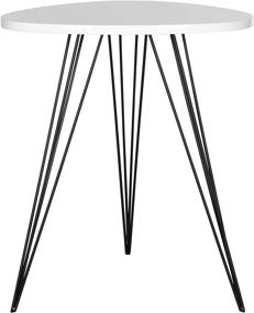 img 3 attached to 🌹 Safavieh Home Collection Wolcott Side Table: Elegant White and Black Design with a Touch of Seductive Rose