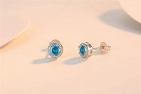 img 3 attached to Presentski December Birthstone Earrings Zirconia