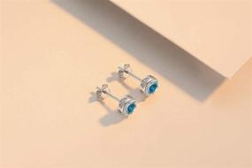 img 1 attached to Presentski December Birthstone Earrings Zirconia