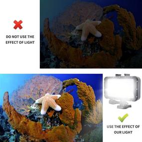 img 1 attached to Вспышка для погружения Suptig для использования под водой - 72 светодиодных лампы, совместимая с камерами Gopro Canon Nikon Pentax Panasonic Sony Samsung SLR. Предлагает 5 осветительных цветов и водонепроницаемость до 147 футов (45 м).