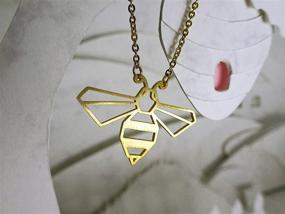 img 3 attached to Menagerie Origami Jewelry Geometric Necklace