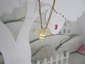 img 2 attached to Menagerie Origami Jewelry Geometric Necklace