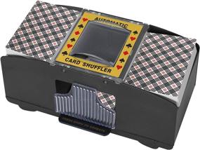 img 4 attached to Alysontech Bemecato Automatic Card Shuffler - Battery Operated Electric Card Shuffler for Poker/Blackjack/UNO - Perfect for Family Gatherings and Party Games