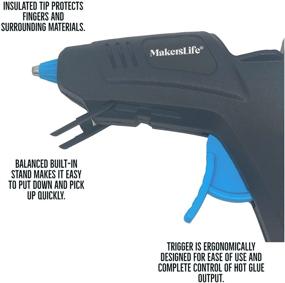 img 2 attached to 🔥 MakersLife Dual Temp Mini Hot Glue Gun Kit: Versatile Crafting Tool with Temperature Control, Finger Guard, and Mini Glue Sticks - Ideal for Arts & Crafts, DIY Projects, and Repairs