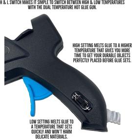 img 3 attached to 🔥 MakersLife Dual Temp Mini Hot Glue Gun Kit: Versatile Crafting Tool with Temperature Control, Finger Guard, and Mini Glue Sticks - Ideal for Arts & Crafts, DIY Projects, and Repairs