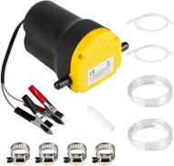 🛢️ enhanced 80w 12v oil extractor pump, eonlion diesel fluid transfer pump with 4 hose hoops for secure attachment, ideal for car, boat, motorcycle, truck, rv, atv, and riding mower oil changes logo