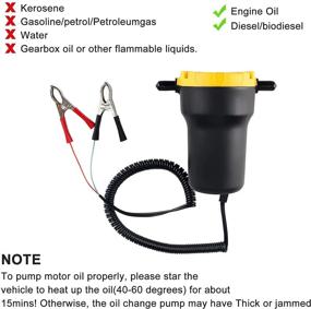 img 2 attached to 🛢️ Enhanced 80W 12V Oil Extractor Pump, EONLION Diesel Fluid Transfer Pump with 4 Hose Hoops for Secure Attachment, Ideal for Car, Boat, Motorcycle, Truck, RV, ATV, and Riding Mower Oil Changes