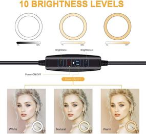 img 2 attached to 📸 Arvnka 8-inch Selfie Ring Light Kit - Extendable Tripod Stand, 2 Phone Holders, Bluetooth Remote - Dimmable LED Camera Ringlight with 3 Light Modes and 10 Brightness Levels for Photography and TikTok