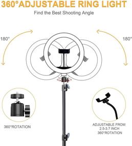 img 3 attached to 📸 Arvnka 8-inch Selfie Ring Light Kit - Extendable Tripod Stand, 2 Phone Holders, Bluetooth Remote - Dimmable LED Camera Ringlight with 3 Light Modes and 10 Brightness Levels for Photography and TikTok