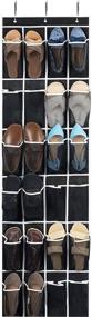 img 4 attached to 👠 ZOBER 24-Pocket Over-The-Door Shoe Organizer - Maximize Shoe Storage, Accessories, Toiletries, and Laundry Items - 64" x 18