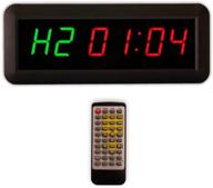 interval led clock 1 5 green logo