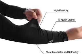 img 2 attached to 🌞 Cosmos 5 Pack Cooling Arm Sleeves - Sun UV Protection Covers for Outdoor Sports