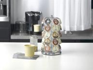 ☕ nifty coffee pod carousel - compact k-cup storage, 35 pod pack organizer, 360-degree swivel, lazy susan design, sleek chrome finish, ideal for home or office kitchen countertop logo