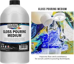 img 3 attached to Enhance Your Artwork with U.S. Art Supply Gloss Pouring Effects Medium - 32-Ounce/Quart