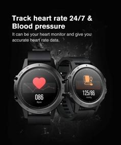 img 2 attached to Smart Watch for Android and iOS - Fitness Tracker with Blood Pressure, Heart Rate, and Blood Oxygen Monitor. Pedometer, Men's and Women's Watches, Sleep Tracker. Call and Message Reminder, IP68 Waterproof.