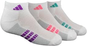 img 1 attached to 🧦 adidas Girl's Cushion No Show Socks - 3-Pack