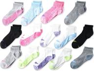 🧦 stay cool and comfortable with hanes ultimate girls' cool comfort 14-pair ankle socks logo