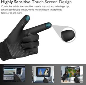 img 2 attached to 🧤 Mixoo Winter Touchscreen Gloves - Anti-Slip Warm Sports Gloves for Men and Women with Anti-Lost Buckle