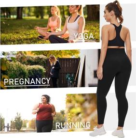 img 2 attached to Hi Clasmix Leggings Women High Maternity Sports & Fitness