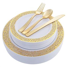 img 4 attached to I00000 Plastic Silverware Disposable Dinnerware Household Supplies