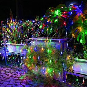 img 2 attached to 🎄 FUNPENY Christmas 360 LED Net Lights, 12 FT x 5FT Christams Outdoor String Lights with 8 Modes, Waterproof & Connectable Xmas Decorations for Indoor Bushes, Garden Party, and Holiday Decor - Multi Colored